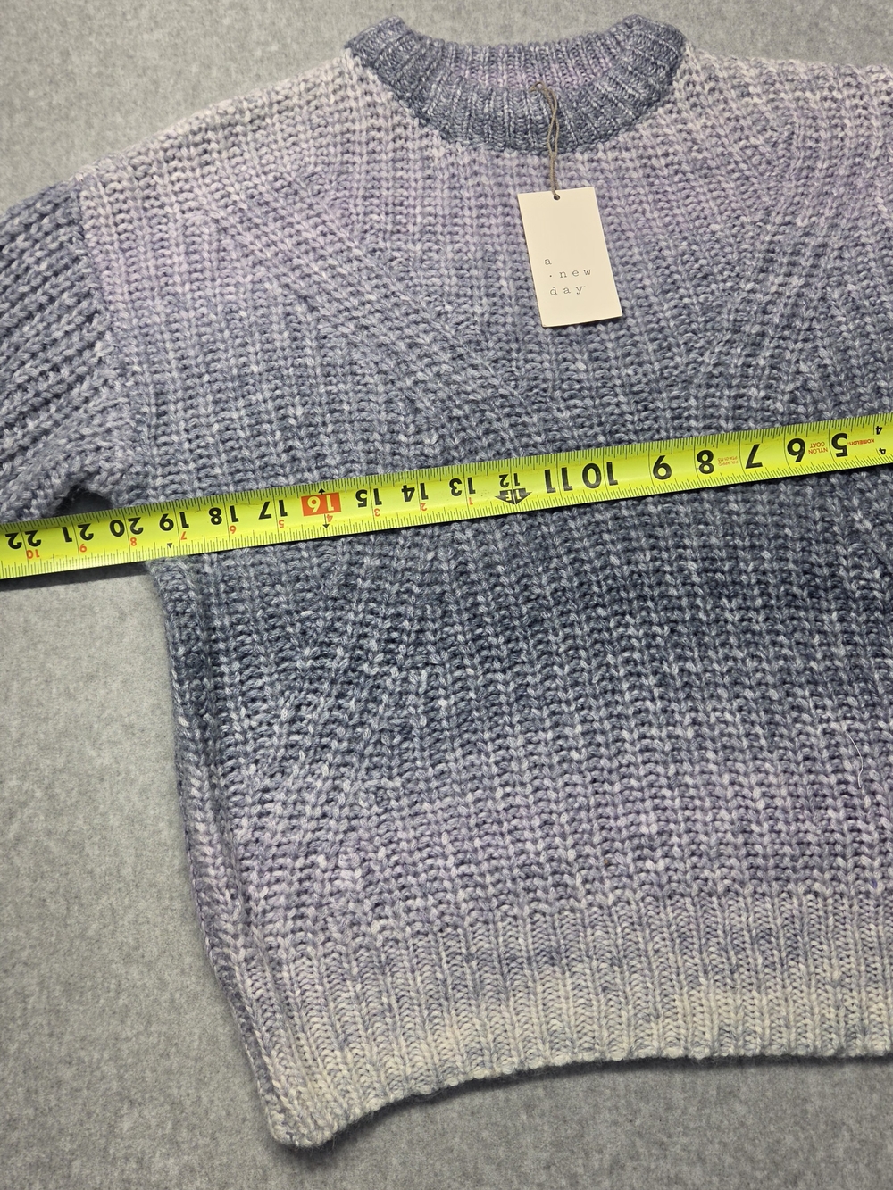 0372 a new day Lavender Ombre Crewneck Sweater Size Xs - Picture 8 of 13